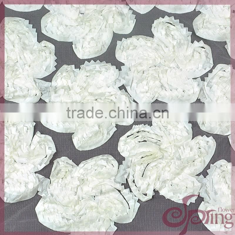 White embroidery coiling ribbon lace applique work design 3d lace fabric