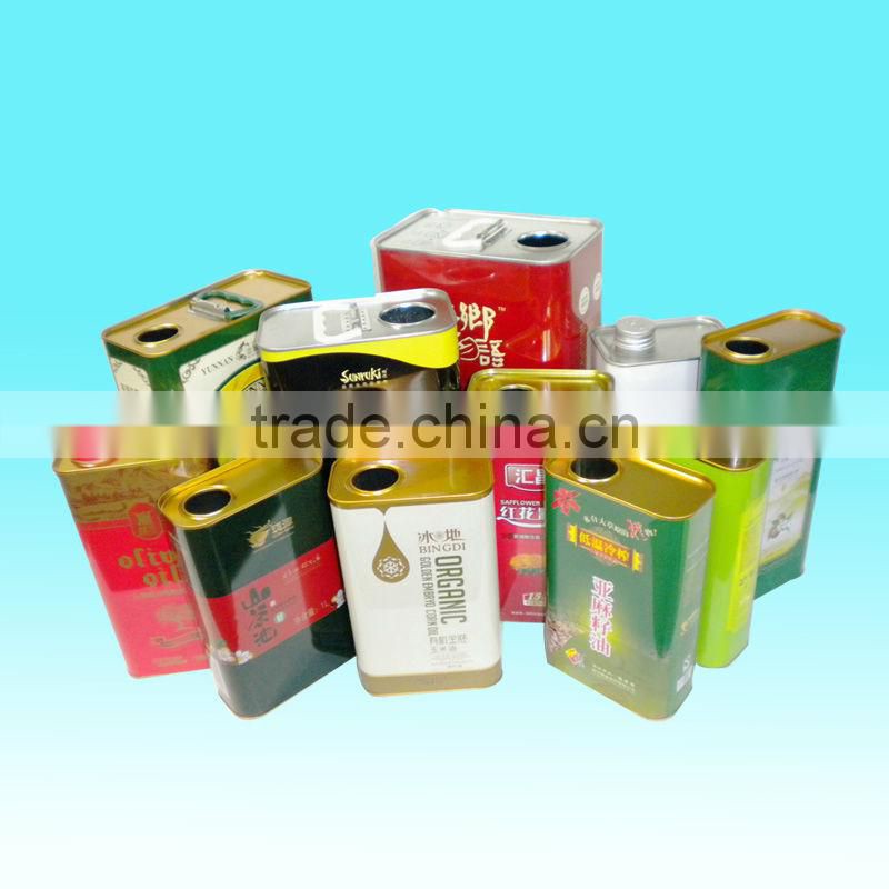 square tin can with screw neck