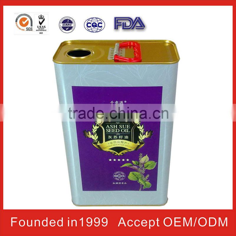 china square stainless steel oil can for FDA