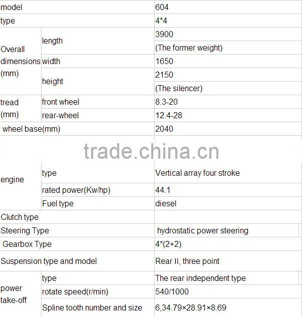 2016 guangzhou vlais hot selling diesel farming tractor for 60HP walking