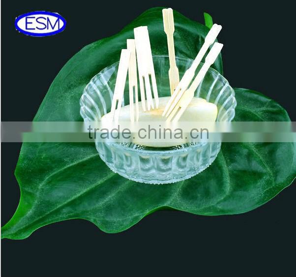90mm Party Disposable Mini Food Bamboo Appetizer Fork