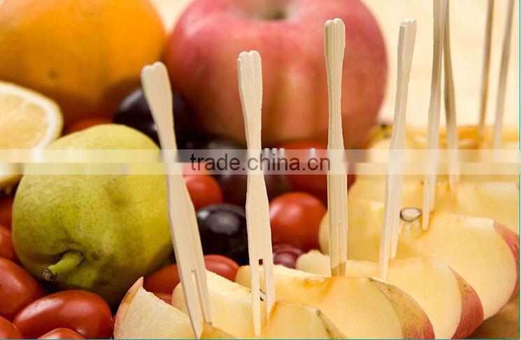 90mm Party Disposable Mini Food Bamboo Appetizer Fork