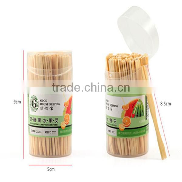 90mm Party Disposable Mini Food Bamboo Appetizer Fork