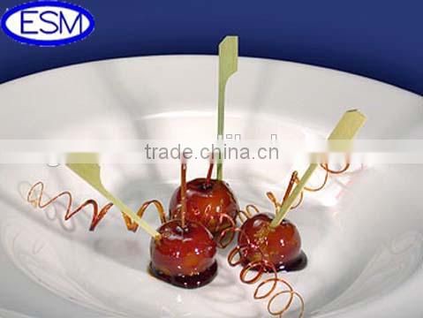9cm Nature color disposable bamboo fruit Fork