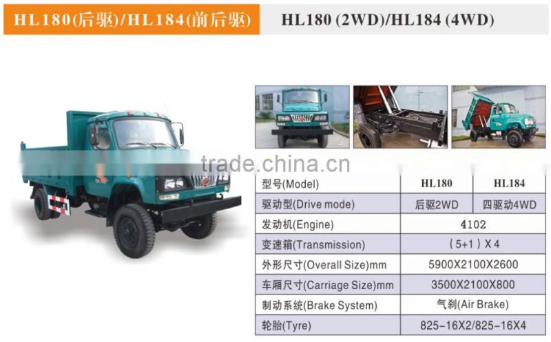 Multifunction wheel tractor truck for complex road transport
