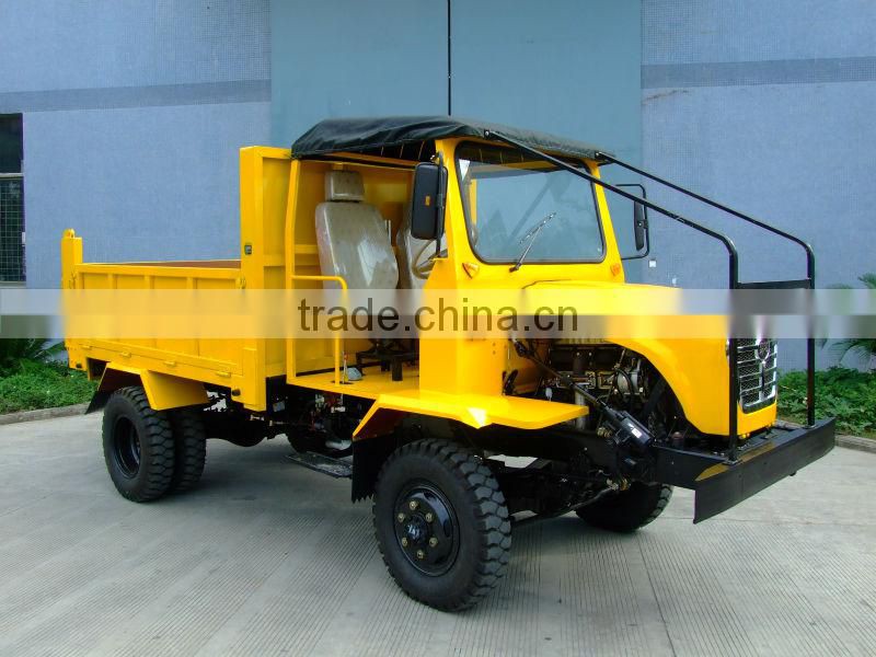 Huili 4*4 Yellow Mini Dumper Trucks Indonesia Malaysia Palm Fruit Truck