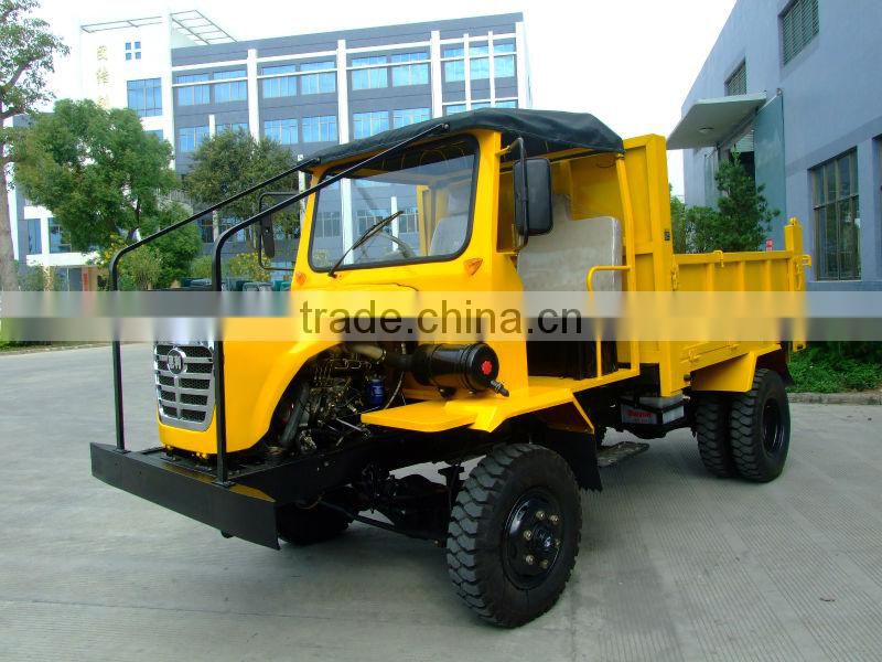 Huili 4*4 Yellow Mini Dumper Trucks Indonesia Malaysia Palm Fruit Truck