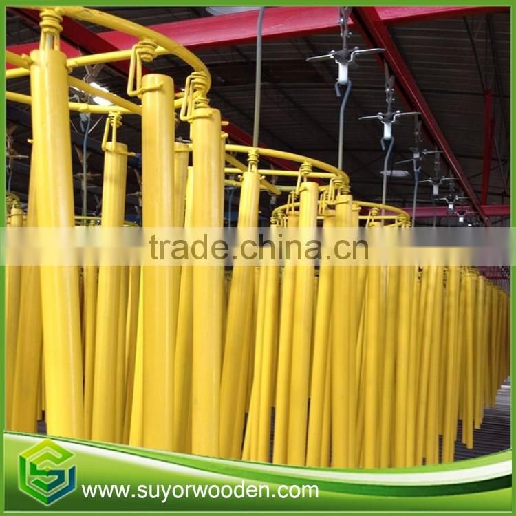 150x2.5CM yellow vanished solid wood mop stick