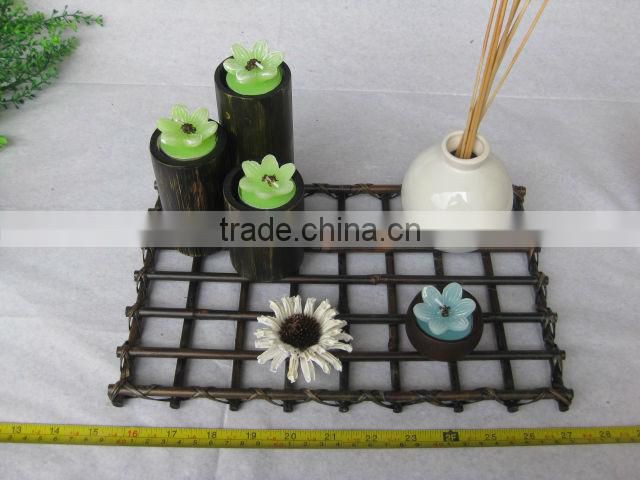Bamboo Craft Candle Holder
