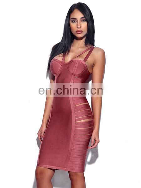 Amigo 2017 new designer purple strap Wrap chest midi sexy XXX bandage dress elegant evening dresses for women club wear