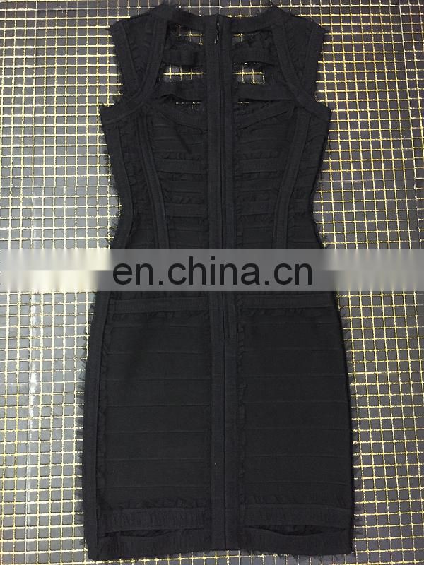 Amigo 2017 new designer sleeveless cut out sexy lace bandage dress dew check midi evening dresses for women party wear