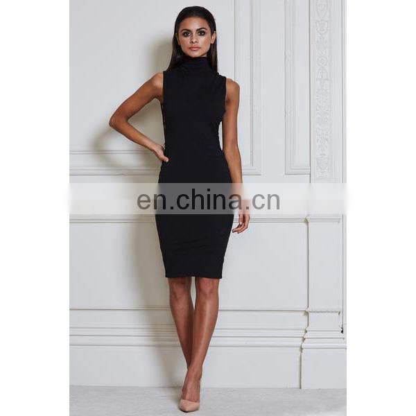 Amigo 2017 new designer black sleeveless high neck sexy XXX bandage dress dew check mini evening dresses for ladis party wear