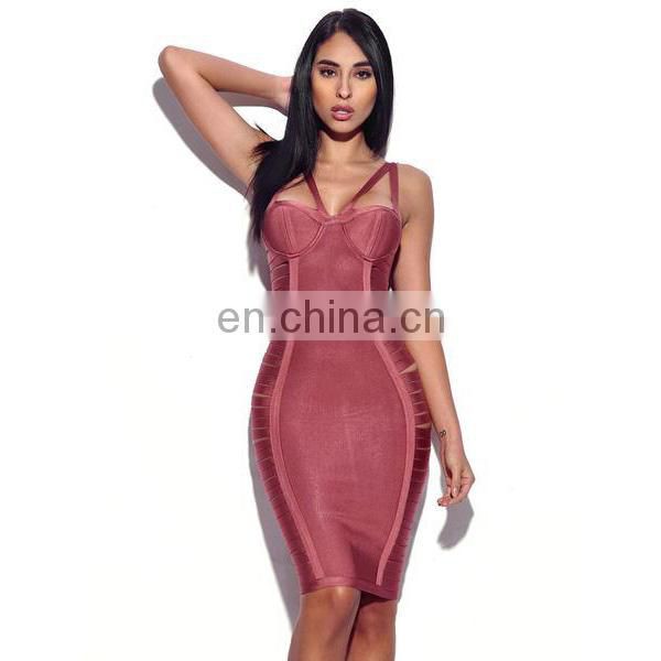 Amigo 2017 new designer purple strap Wrap chest midi sexy XXX bandage dress elegant evening dresses for women club wear