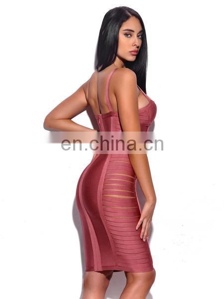 Amigo 2017 new designer purple strap Wrap chest midi sexy XXX bandage dress elegant evening dresses for women club wear