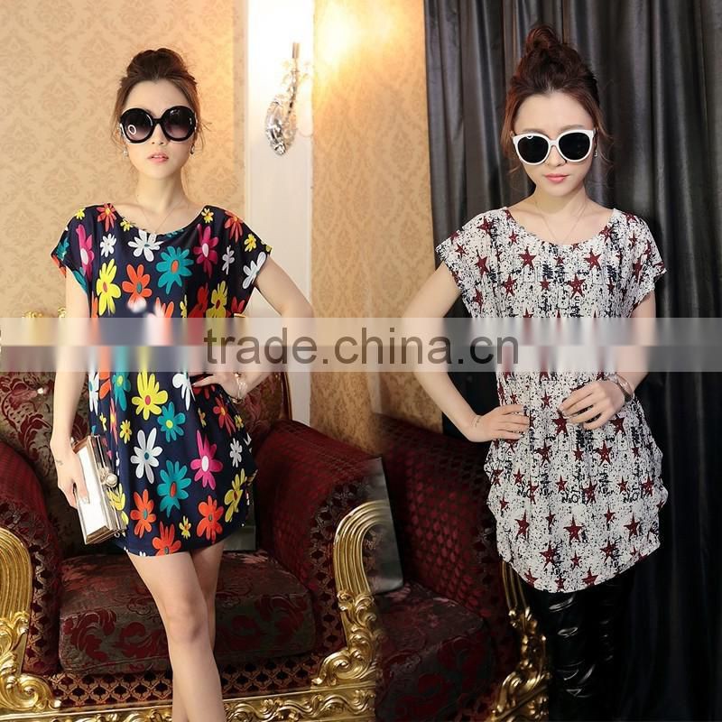 cute tops in stock cartoon printed womens stripe t shirts round neck woman clothes free size short sleeve