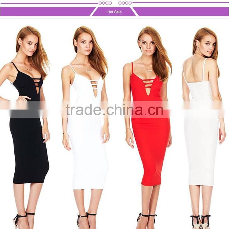 Hot style bandage dress 2016 multicolor deep V sexy free prom dress fancy woman dress