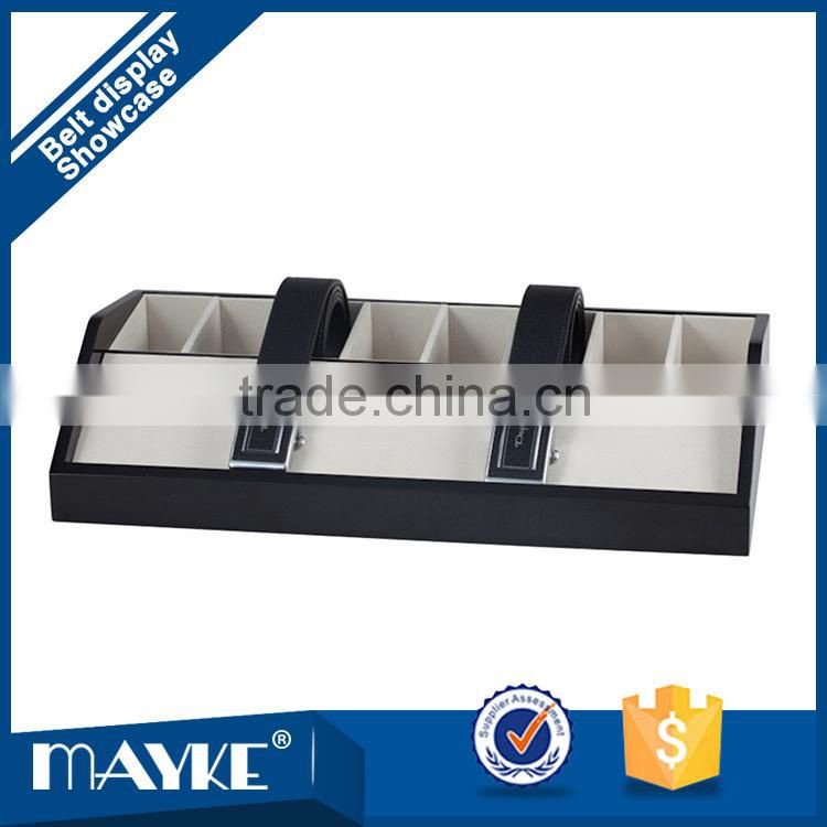 Unique wooden belt display 8-Grid display belt display stand