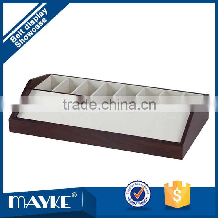 Unique wooden belt display 8-Grid display belt display stand