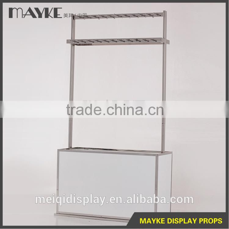 Popular wooden and steel belt display container with 2 tiers
