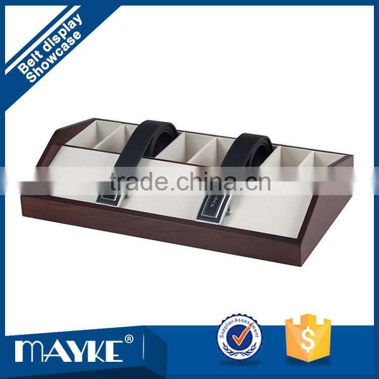 Unique wooden belt display 8-Grid display belt display stand