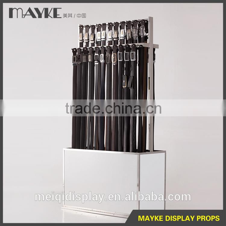 Popular wooden and steel belt display container with 2 tiers