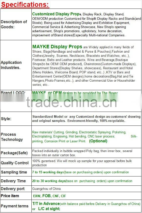 High quality 8-Grid Wooden Belt Display Property for belt advertising