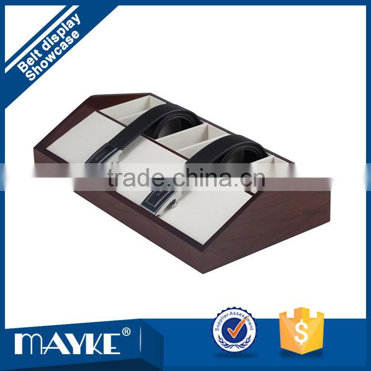 Unique wooden belt display 8-Grid display belt display stand