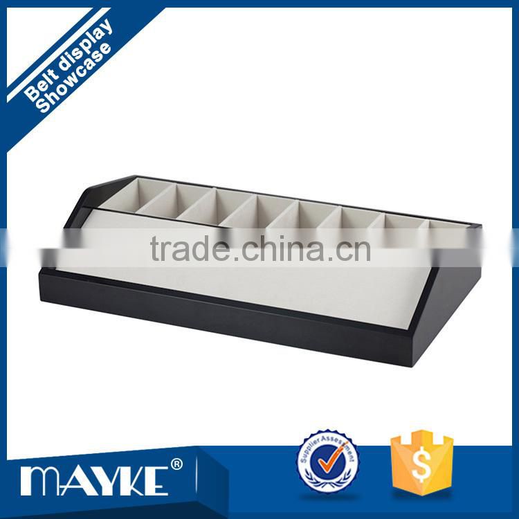 Unique wooden belt display 8-Grid display belt display stand