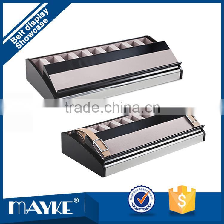 Excellent 9-Grid wooden Advetising belt display Organizer