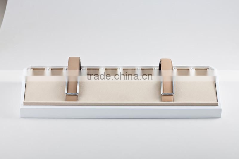 Unique wooden 10-Grid belt display stand