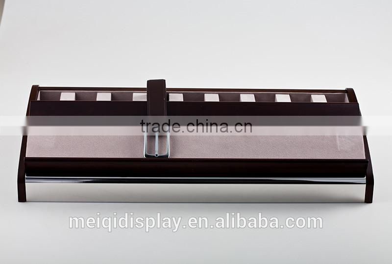 Excellent 9-Grid wooden Advetising belt display Organizer