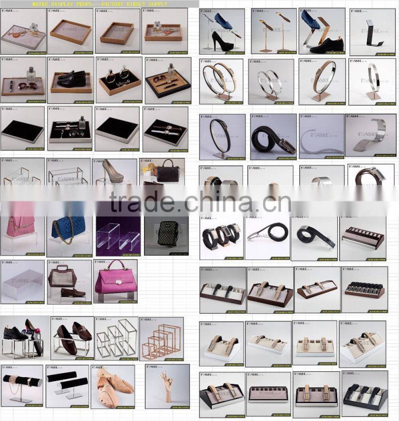 High quality 8-Grid Wooden Belt Display Property for belt advertising