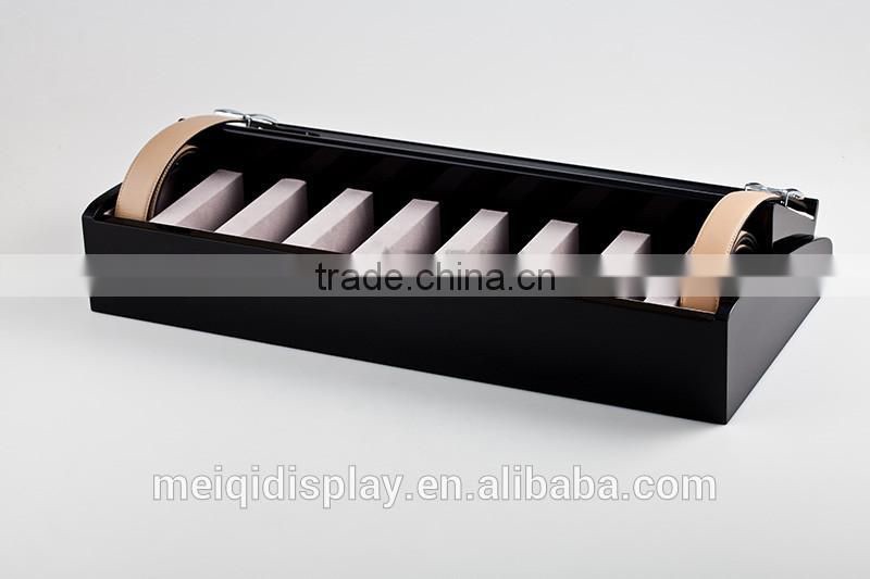 Top quality wood belt rack, 9-Grid belt display rack, shopfit belt display stand racks for wholesale or chainstore distributor