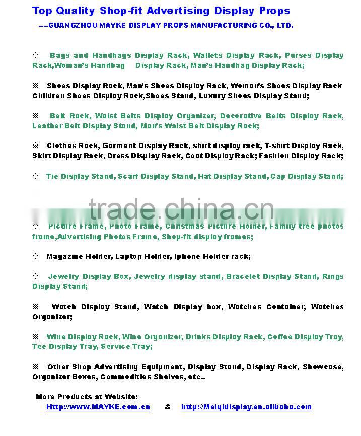 High quality 8-Grid Wooden Belt Display Property for belt advertising