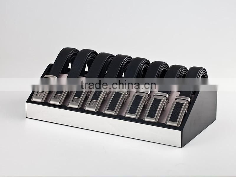 Unique wooden belt display 8-Grid display belt display stand