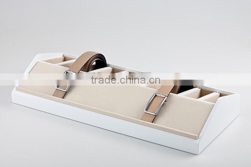 Unique wooden 10-Grid belt display stand