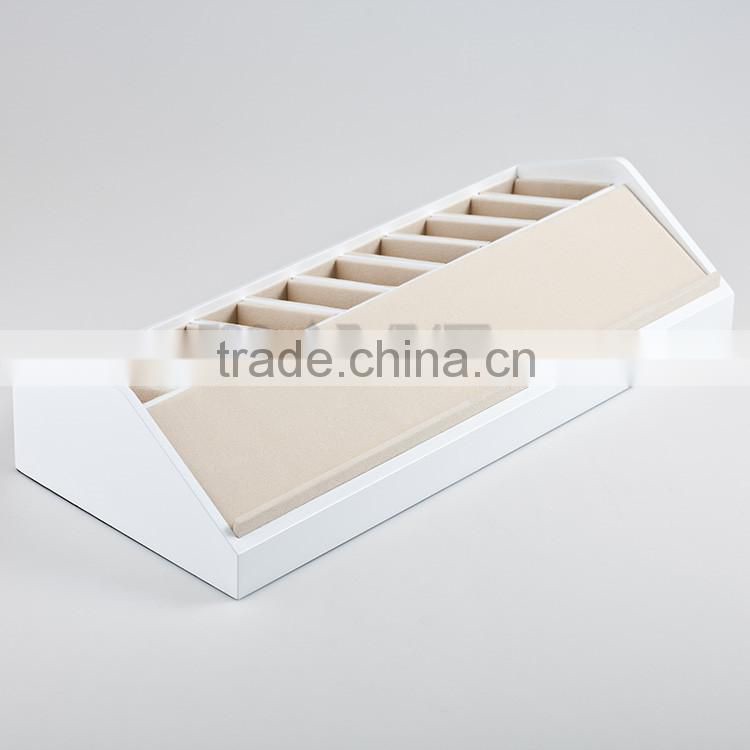 Unique wooden 10-Grid belt display stand