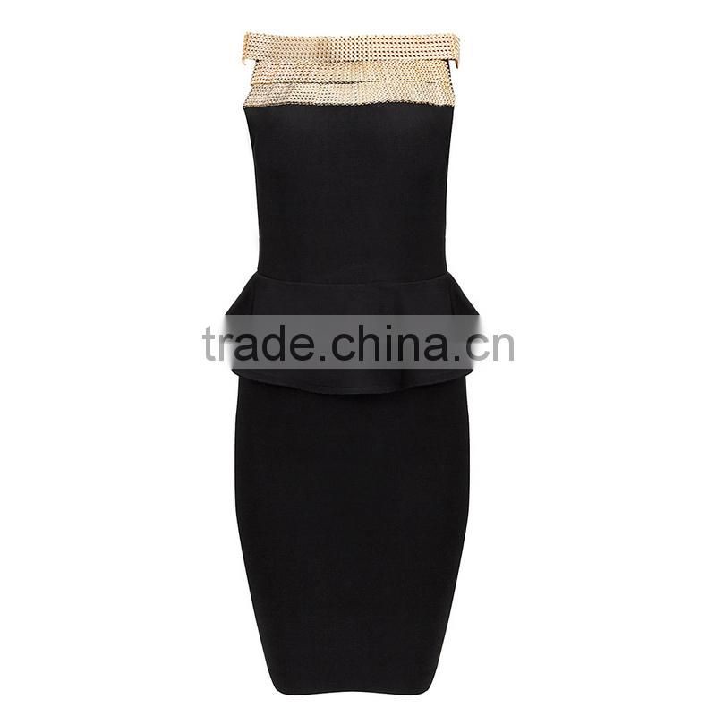 deep v-neck backless bandage dress