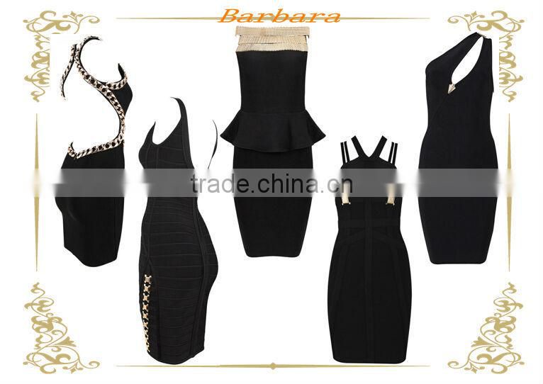 deep v-neck backless bandage dress