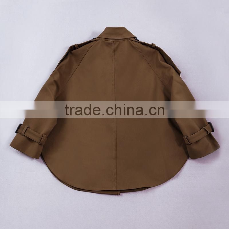 2014 new fashion winter long beige buttons elegant jacket coat super star