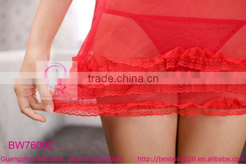 Plus size hot sexy lingerie transparent babydoll