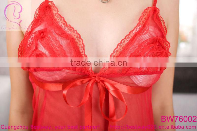 Plus size hot sexy lingerie transparent babydoll