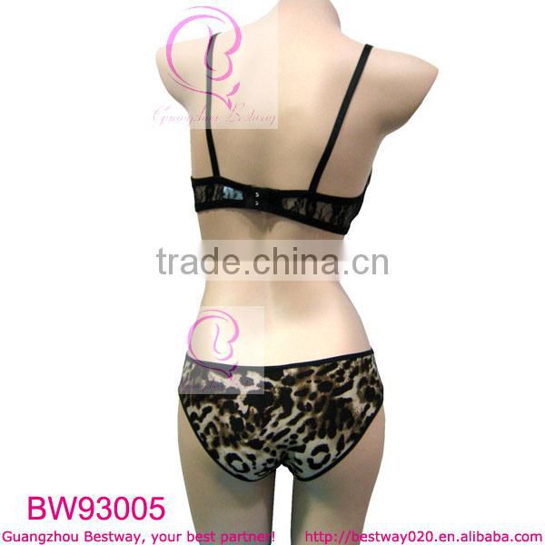About 1 USD hot sex bra images sexy bra and panty new design for wholesale women sexy leopard bra underwear