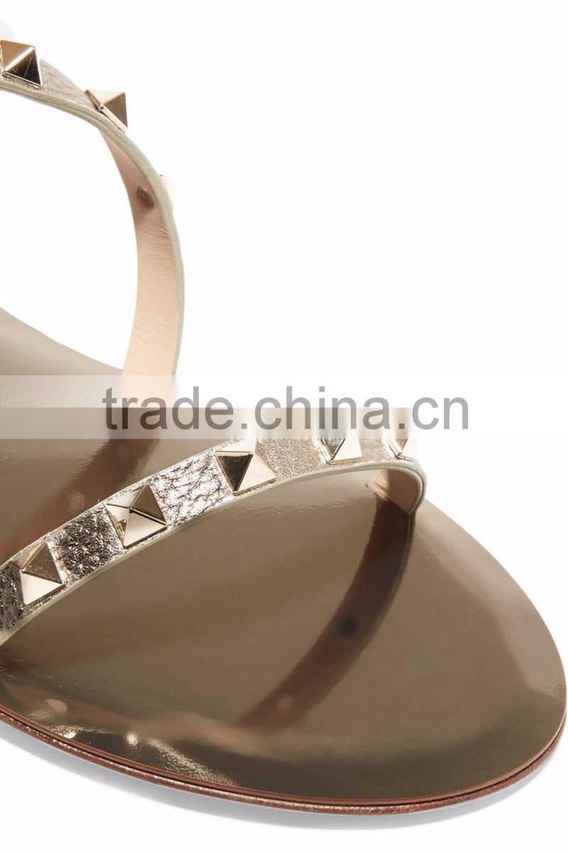 2016 Latest New design fashion high-end quality casual flat lady woman sandal for summer