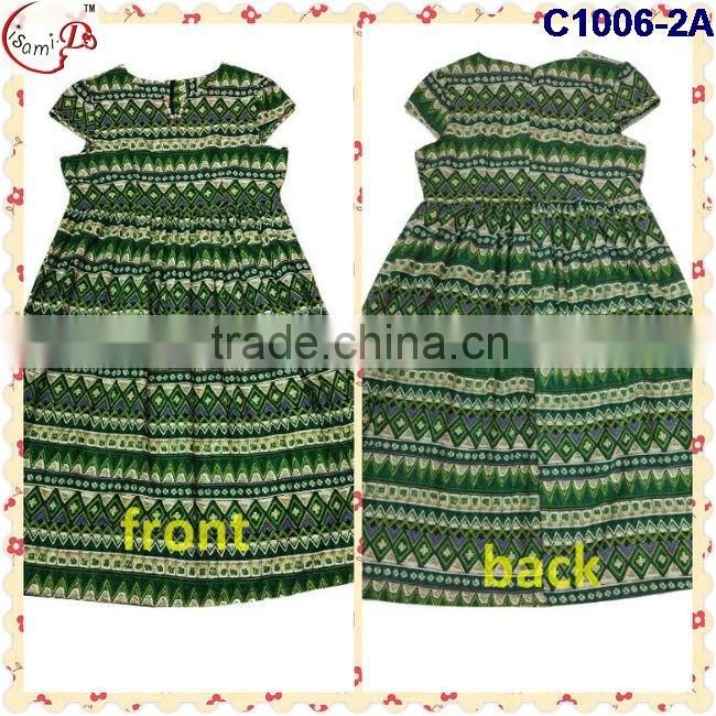 C1006 Multicolored newest popular loose comfortable color special pattern long dress soft material African dress