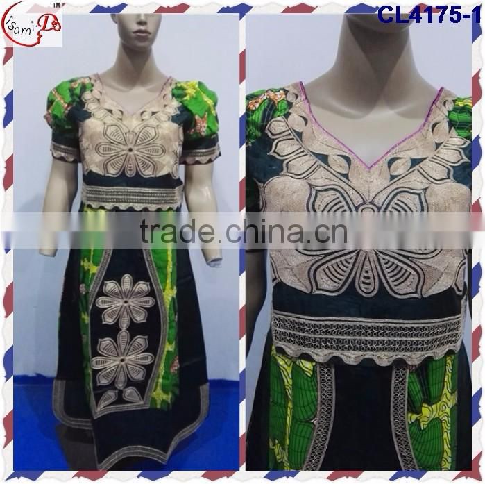 CL4175 Bazin Multicolored newest popular loose comfortable color special pattern long dress soft material African dress