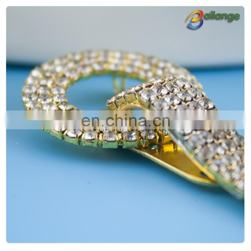 Bailange wholesale rhinestone belt buckle clasp belt buckle for wedding dresses