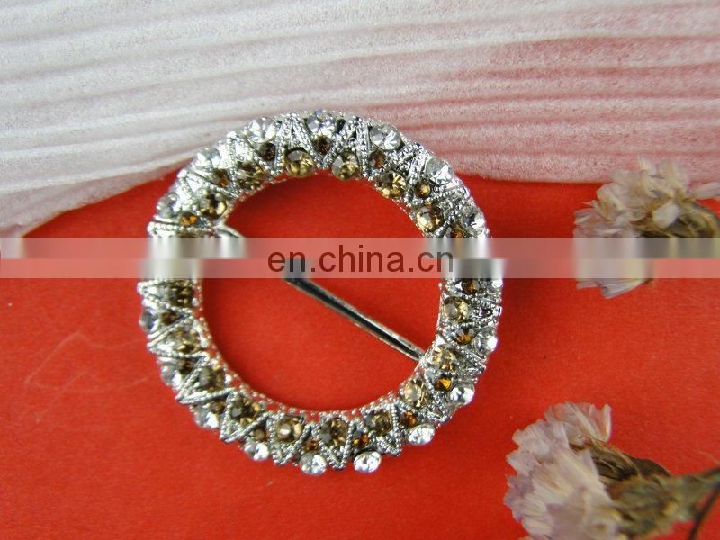 Bailange mixed colors big round rhinestone buckle sliders