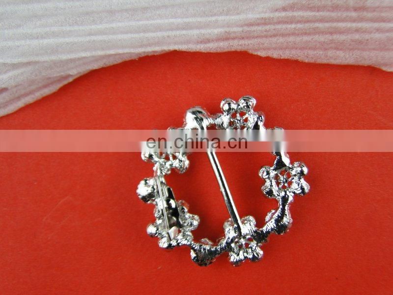 Bailange wholesale round sparkle rhinestone crystal buckle slider