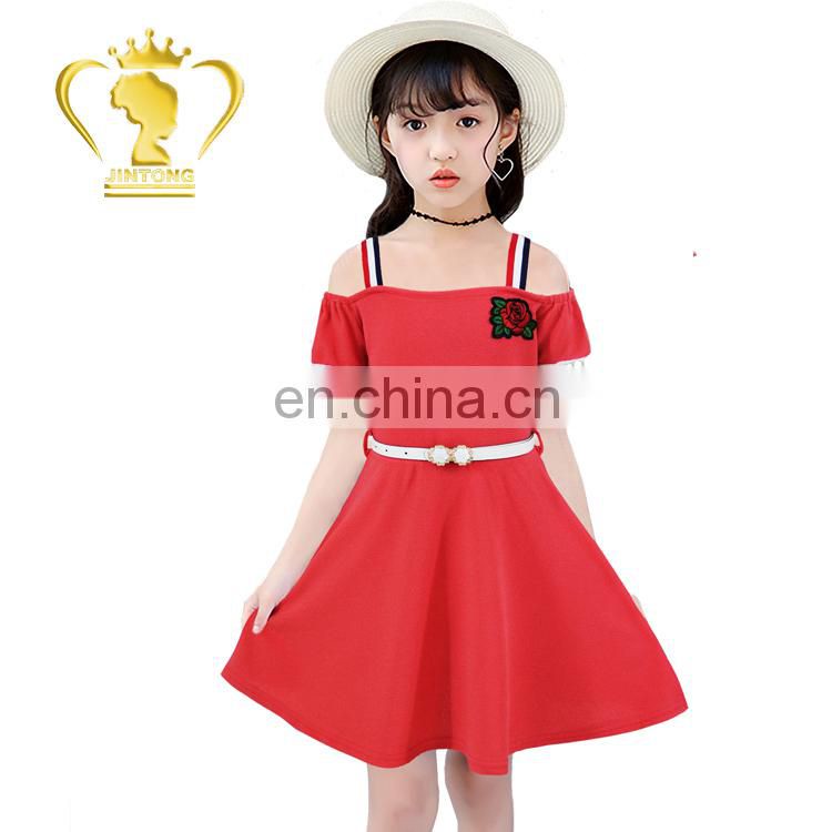 2017 hot sale wholesale korean style kids clothing dress for girls